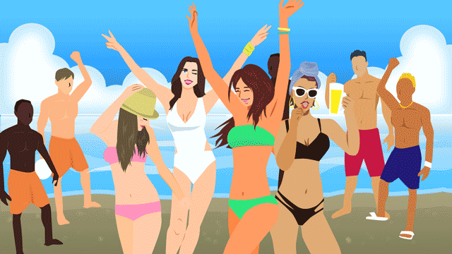 はしゃいでるイメージ