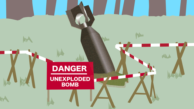 社会への抗議が成功しなかったことを明らかにする不発弾