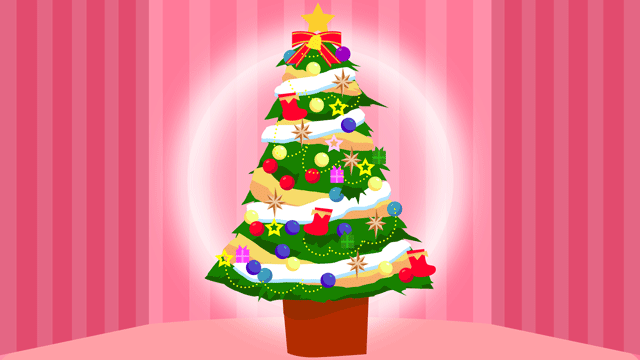 完璧に飾りつけされたクリスマス・ツリー