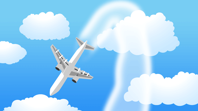 度急降下している飛行機