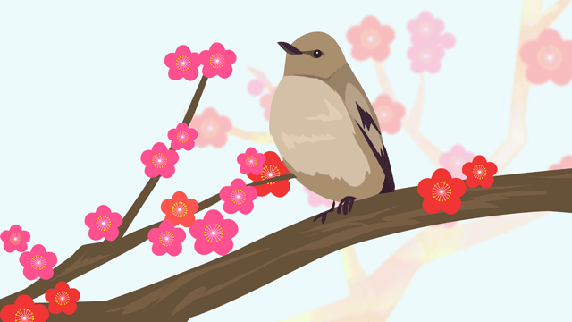 春のはじまりを告げるモッキンバード