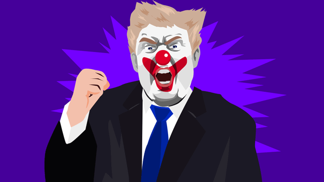 有名人を風刺しているピエロ