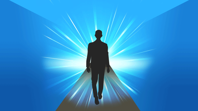 超越的な力が降りてきたことで影が薄くなる意欲的な男性