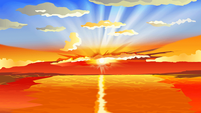 東の空の夜明けの光