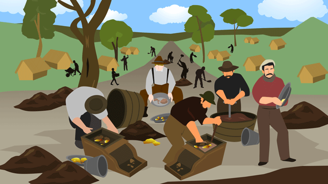 男たちを生まれた土地から引き離すゴールドラッシュ