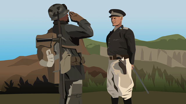 実弾の弾幕による襲撃シミュレートを部下に命令する予定の将校