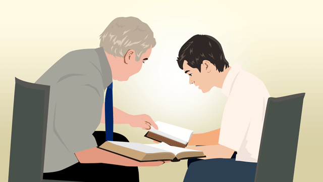 弟子を指導する師匠